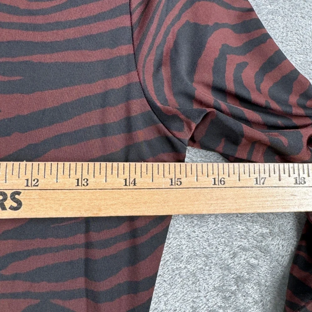 Express Body Contour Zebra Thong Bodysuit‎ Animal Print Stretch Top Layer S Club